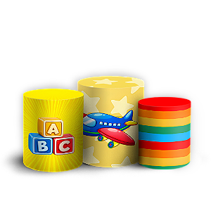Capas Trio Cilindro Sublimado Veste Fácil - Dia das Crianças