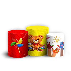 Capas Trio Cilindro Sublimado Veste Fácil - Dia das Crianças