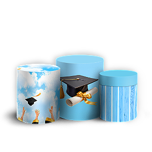 Capas Trio Cilindro Sublimado Veste Fácil - Formatura
