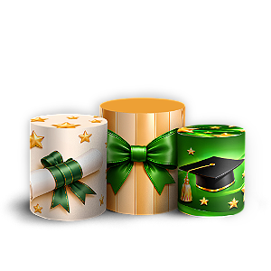 Capas Trio Cilindro Sublimado Veste Fácil - Formatura
