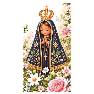 Capa Mini Faixa Lateral Sublimado - Nossa Senhora Aparecida