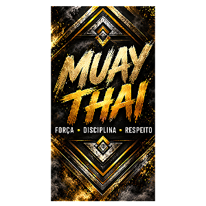Capa Faixa Lateral Sublimado - Muay Thai