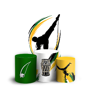 Capas Faixa Lateral e Trio Cilindro Sublimado Veste Fácil - Capoeira