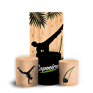 Capas Faixa Lateral e Trio Cilindro Sublimado Veste Fácil - Capoeira