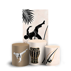 Capas Faixa Lateral e Trio Cilindro Sublimado Veste Fácil - Capoeira