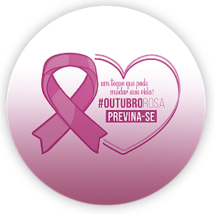 Capa Painel Redondo Sublimado - Outubro Rosa