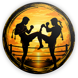 Capa Painel Redondo Sublimado - Muay Thai
