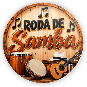 Capa Painel Redondo Sublimado - Roda de Samba