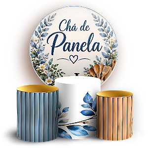 Capas Painel Redondo e Trio Cilindro Sublimado - Chá de Panela