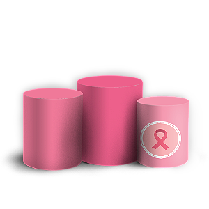 Capas Trio Cilindro Sublimado Veste Fácil - Outubro Rosa