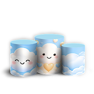 Capas Trio Cilindro Sublimado Veste Fácil - Chuva de Bênçãos