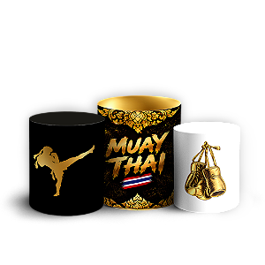 Capas Trio Cilindro Sublimado Veste Fácil - Muay Thai