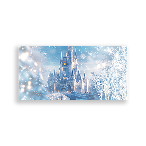 Capa Painel Retangular Sublimado - Castelo Azul Disney