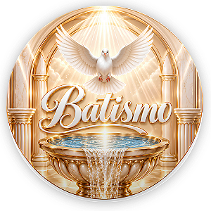 Capa Mini Painel Sublimado - Batismo