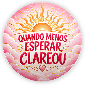 Capa Mini Painel Sublimado - Quando Menos Esperar Clareou