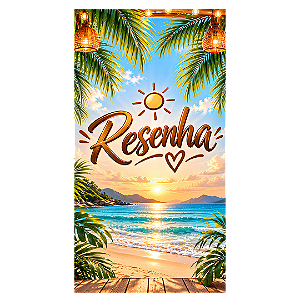 Capa Mini Faixa Lateral Sublimado - Resenha Tropical