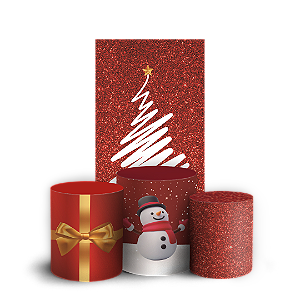 Capas Faixa Lateral e Trio Cilindro Sublimado Veste Fácil - Natal