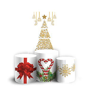 Capas Faixa Lateral e Trio Cilindro Sublimado Veste Fácil - Natal