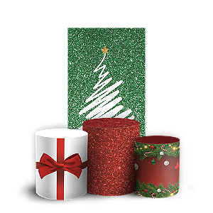Capas Faixa Lateral e Trio Cilindro Sublimado Veste Fácil - Natal