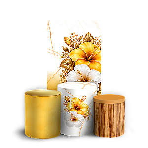 Capas Faixa Lateral e Trio Cilindro Sublimado Veste Fácil - Tropical Floral