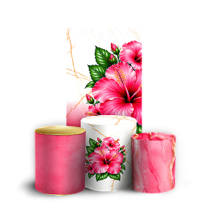 Capas Faixa Lateral e Trio Cilindro Sublimado Veste Fácil - Tropical Floral