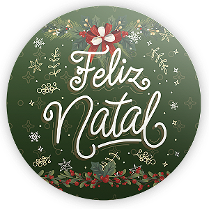 Capa Painel Redondo Sublimado - Natal