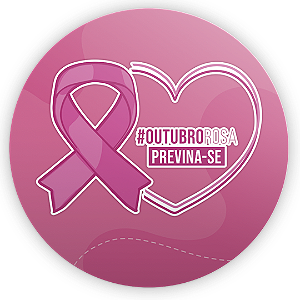 Capa Painel Redondo Sublimado - Outubro Rosa