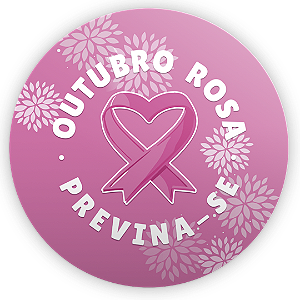 Capa Painel Redondo Sublimado - Outubro Rosa