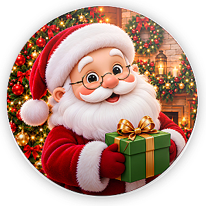 Capa Painel Redondo Sublimado - Feliz Natal