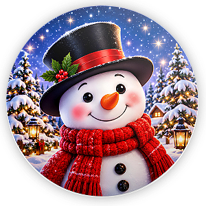 Capa Painel Redondo Sublimado - Feliz Natal