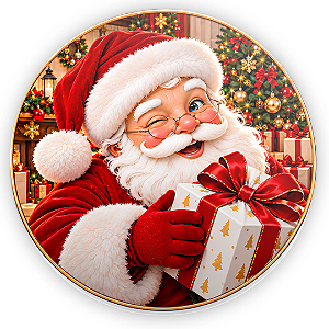 Capa Painel Redondo Sublimado - Feliz Natal