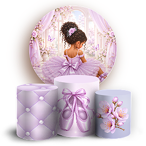 Capas Painel Redondo e Trio Cilindro Sublimado - Bailarina