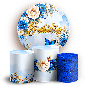 Capas Painel Redondo e Trio Cilindro Sublimado - Gratidão