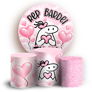 Capas Painel Redondo e Trio Cilindro Sublimado - Happy Birthday