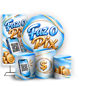 Capas Painel Redondo Trio Cilindro e Faixa Lateral Sublimado - Faz o Pix