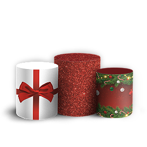 Capas Trio Cilindro Sublimado Veste Fácil - Natal