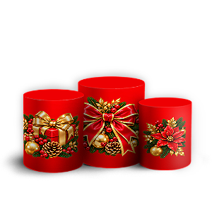 Capas Trio Cilindro Sublimado Veste Fácil - Feliz Natal