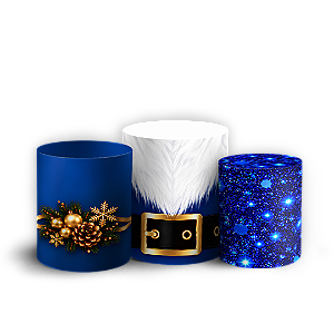 Capas Trio Cilindro Sublimado Veste Fácil - Feliz Natal