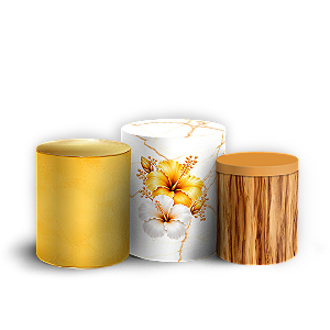 Capas Trio Cilindro Sublimado Veste Fácil - Tropical Floral