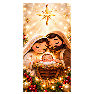 Capa Mini Faixa Lateral Sublimado - Feliz Natal