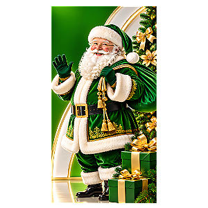 Capa Mini Faixa Lateral Sublimado - Natal Verde