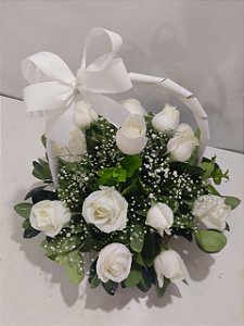 Cestas de Rosas Brancas