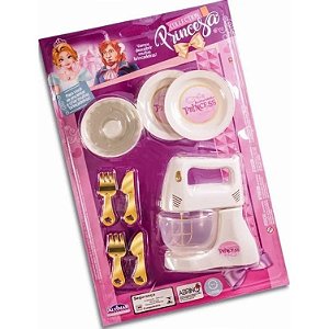 Brinquedo Batedeira Infantil +Acessórios Princesa Collection