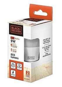 Lâmpada Bulbo Led A60 9W 6500K - Black Decker