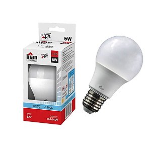 Lâmpada Led Classic 6W Biv 100 - 240V Base E27 - KIAN