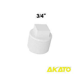 Plug Roscável 3/4" PVC Branco - AKATO