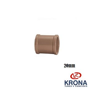 Luva Soldável PVC Cola 20mm Marrom 0435  - Krona