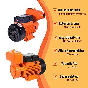 Bomba Intech Auto Aspirante Bivolt BPA1000 1HP/1CV