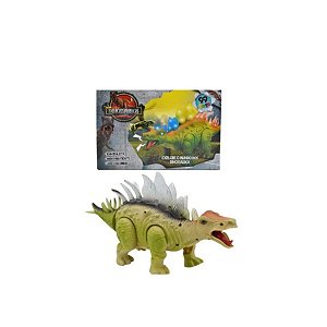 Brinquedo Dinossauro Estegossauro Luz Som Movimento. 99 Toys