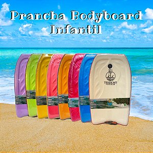 Prancha Surf BodyBoard Infantil Com Leash Praia Piscina